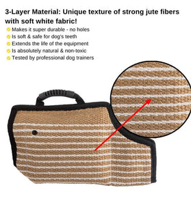 Strong Jute Dog Bite Sleeve Tug Work Puppy Training